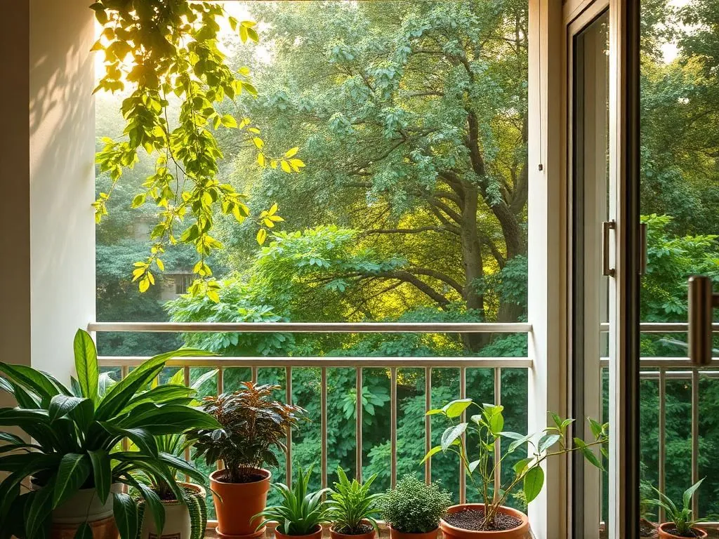 Balcony with nature view