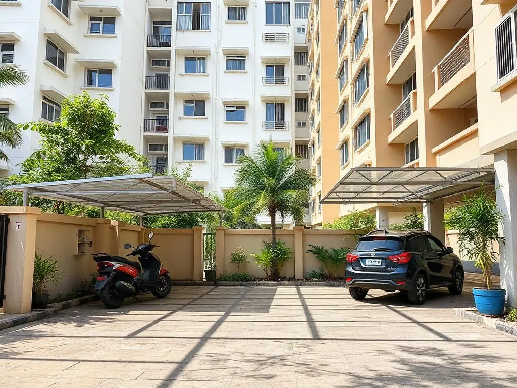 Covered parking area