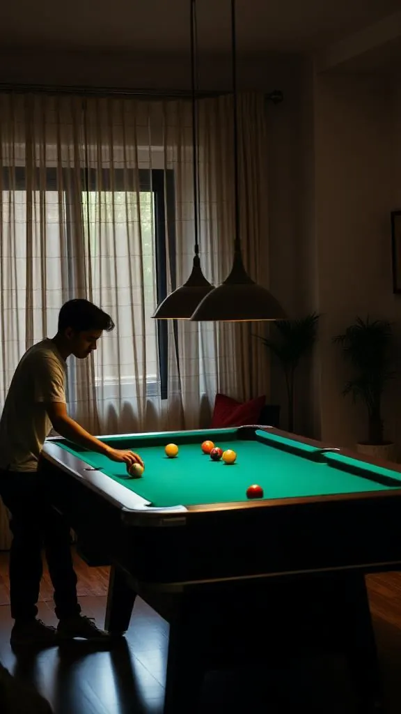 Residents playing pool in the lounge